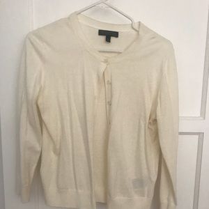 Banana Republic Cotton Cashmere Cream Cardigan